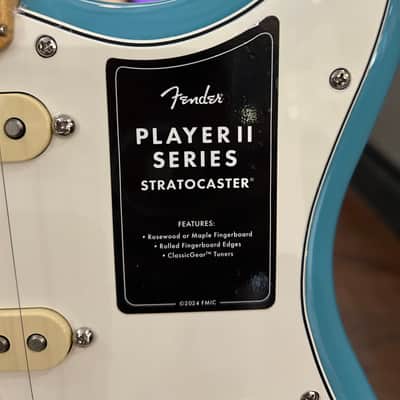 Fender Player II Stratocaster 2024 MN Aquatone Blue /7lbs. 13.6oz. #MXS24030301 image 7