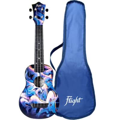 Flight TUS40 Graffiti Travel Soprano Ukulele New - Graffiti image 1