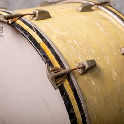 WFL 24" Kick Drum 1940-1955 - White Marine Pearl 24x14 bass drum image 3