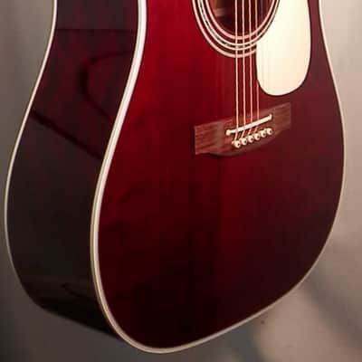 Takamine JJ325SRC John Jorgenson 6-string Dreadnought Cutaway Acoustic Electric Gloss Red Stain with case NEW image 2
