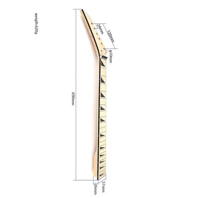 24 Fret 25.5 Inch Electric Guitar Neck for Jackson Style, Maple Fingerboard image 2