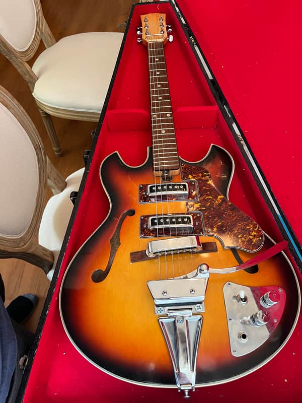 Vintage Kingston Semi-hollow body 1960s - Sunburst image 1