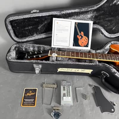 Stanford CR Thinline 30 VB 2,8 kg P90 Bigsby Tremolo inkl. original Koffer imagen 13