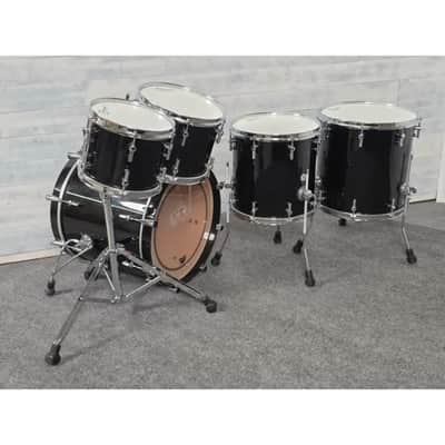 Used Sonor Prolite 5pc Drum Set Piano Black Lacquer - Very Good image 7