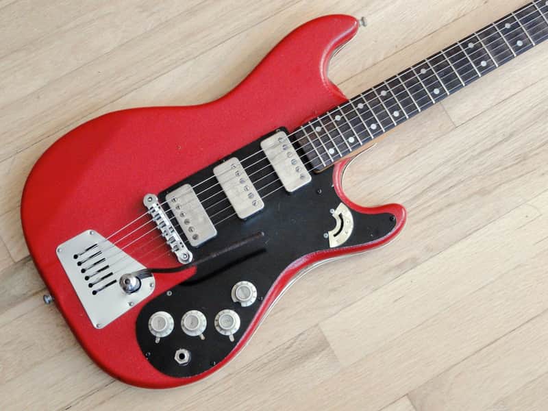 1964 Hofner 173 Vintage Electric Guitar Red Croc Selmer Super 3 w/ 510 Pickups image 1