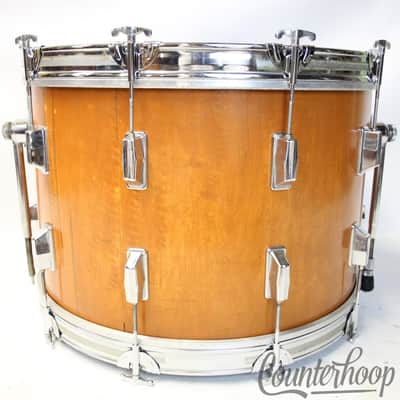Pearl Wood-Fiberglass Drum Set 22,12,13,16 Natural Mahogany Shells Japan 70s Kit image 16