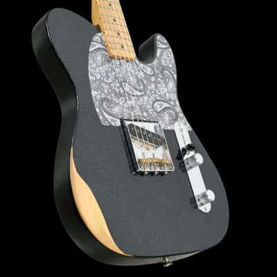 Fender Brad Paisley / J Mascis Hybrid Roadworn Telecaster - Black Sparkle image 2