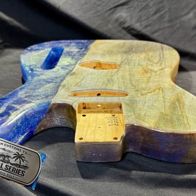 MH Customs Tidal Series "MIDNIGHT CURRENT" T-Style Guitar Body 2026 - Nitrocellulose Gloss image 6