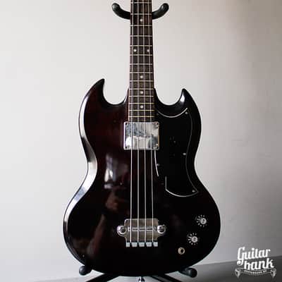 Rare vintage Japan Gibbon SG Bass copy EB 0 1975 Brown image 1