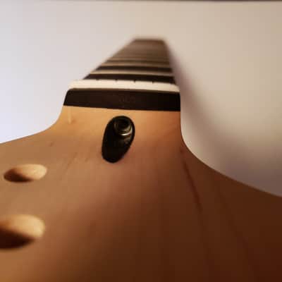 Left Handed 22 Fret Strat Style 25.5" Guitar Neck | Canadian Maple | Rosewood Fretboard | Bone Nut image 10
