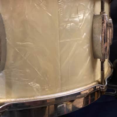 Slingerland - 1930s, 6.5x14" Gene Krupa No. 111, Radio King Snare Drum. White Marine Pearl image 10