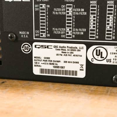 QSC CX302 2-Channel Power Amplifier CG0127F image 10