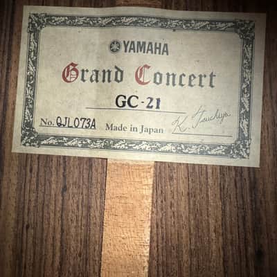 2021 Yamaha Grand Concert MIJ GC-21 *All Solid Woods* Hang Tags image 24