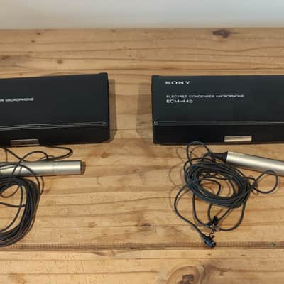Sony ECM-44B wired lavalier microphone 2000s - Black and silver image 1