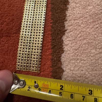 Hagstrom Cheese grater gold foil material 4” by 1” reproduction image 3