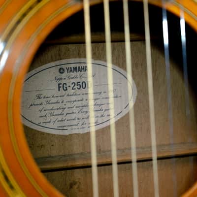 Yamaha FG-250D Acoustic Guitar - Nippon Gakki Japan - Natural | Reverb