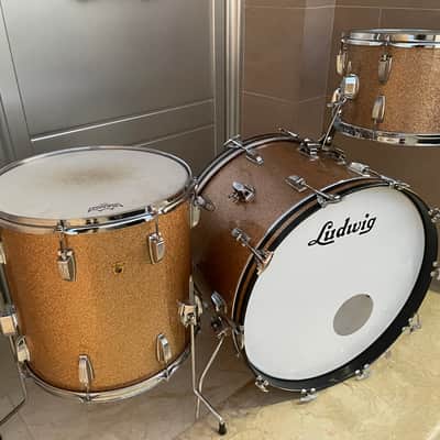 Ludwig Super Classic 1966 - Champagne Sparkle | Vintage USA | 3-ply Mahogany | Impecable image 4