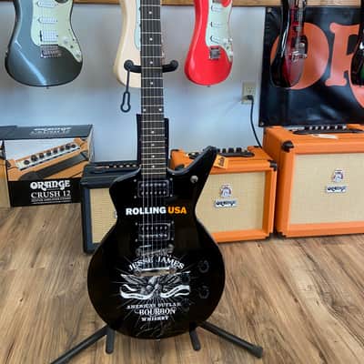 Dean Cadillac X Jesse James Outlaw Whiskey Guitar autographed 2024 - Black image 1