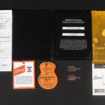 2021 Gibson Custom Shop '64 Trini Lopez Standard Reissue ES-335 - Ebony VOS | USA Semi-Hollow Vintage Diamond F Holes Firebird Headstock | CoA OHSC image 19