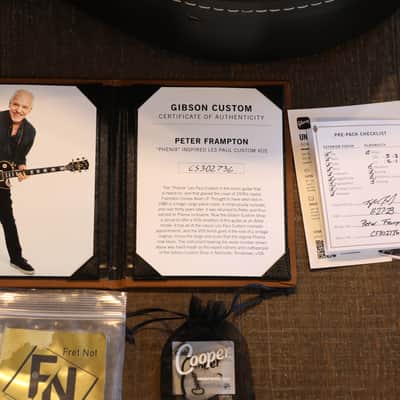 Minty! 2023 Gibson Custom Shop Peter Frampton "Phenix" Inspired Les Paul Custom 3 PUP Electric Guitar Black Ebony + COA OHSC image 12