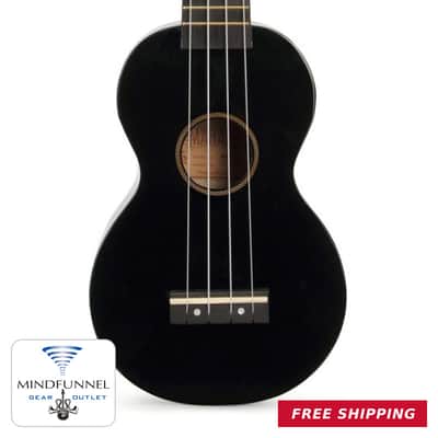 Mahalo MR1-BK Rainbow Soprano Ukulele. Black image 1