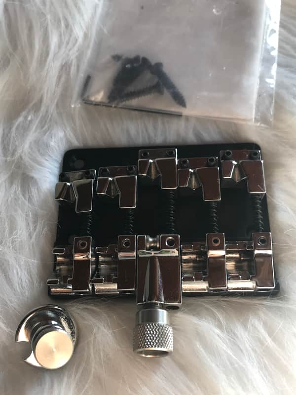Wilkinson 4+1 5-string Conversion Bass Bridge - chrome image 1