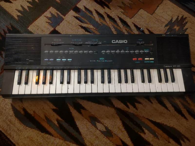 Casio MT-240 Casiotone 49-Key Synthesizer 1980s - Black image 1