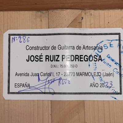 Jose Ruiz Pedregosa flamenco guitar 2023 - amazing looking + spectacular sounding guitar + video! image 18