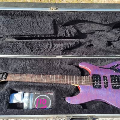 Ibanez 370S Saber Series Metallic Purple Flame Floyd Rose Trem image 8