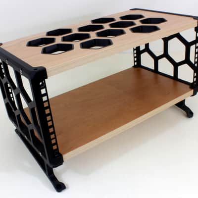 Nutshell 19" 4U DESKTOP STUDIO RACK POD CASE CABINET COMMS MEDIA AUDIO EQUIPMENT HYPLA - Black image 3