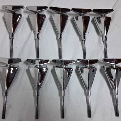 10 Vintage Pearl Bass Drum T-rods and Claws 1970s .. Hard to find image 1