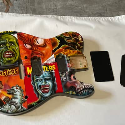2008-09 Charvel USA San Dimas 2H Refinished Telecaster Style Guitar Body Floyd Ready Universal Monsters Graphic