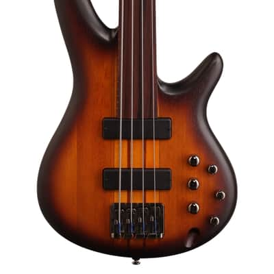 Ibanez SRF700 Portamento Fretless Bass Guitar Brown Burst image 3