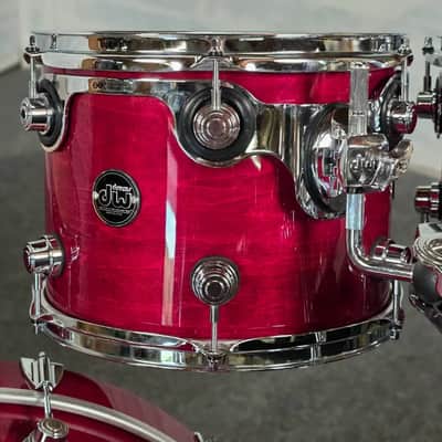 Used DW Performance 5pc Drum Set Cherry Stain - Very Good image 3