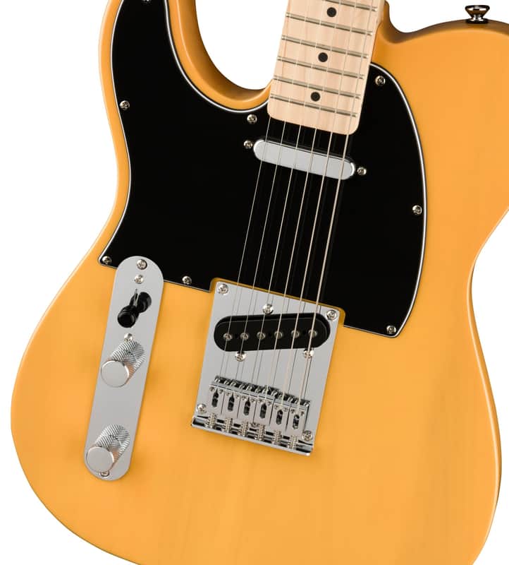 Squier Affinity Series Telecaster LEFT-HANDED Maple Fingerboard, Black Pickguard, Butterscotch Blonde image 1