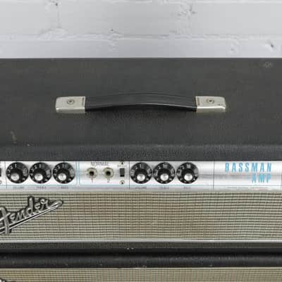 1968 Fender Bassman Amp Head & 2x12 Speaker Cabinet Guitar Bass Cab #40104 image 7