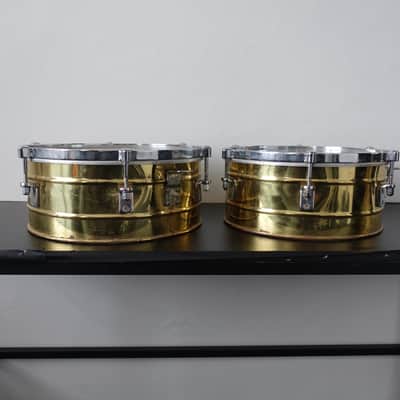 LP Brass 257-B 14" and 15" Timbales Tito Puente 1990s image 2