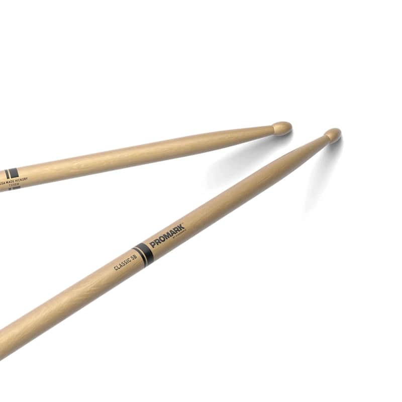 Pro-Mark TX5BW Hickory 5B Wood Tip Drum Sticks (Pair) image 1