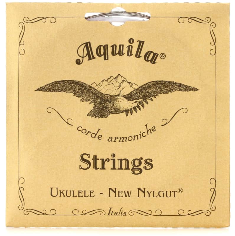 Aquila USA 21U Nylgut Baritone Ukulele Strings - Low D with Wound D & G (5-pack) Bundle image 1
