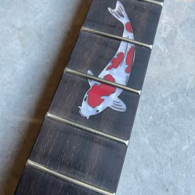Maple Guitar Neck Rosewood Fretboard koi fish inlay -22frets image 2