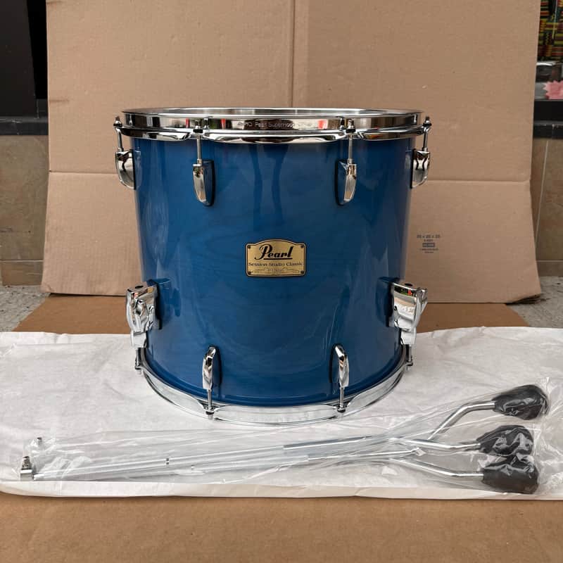 Pearl Session Studio Classic 16" x 14" Floor Tom Sheer Blue #113 - Brand New image 1