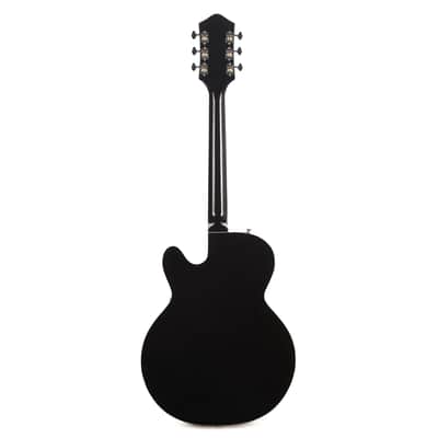 Silvertone 1446 TBK Single Cut Semi-Hollow Electric Guitar w/ Trapeze Tailpiece Gloss Black Pre-Order image 5