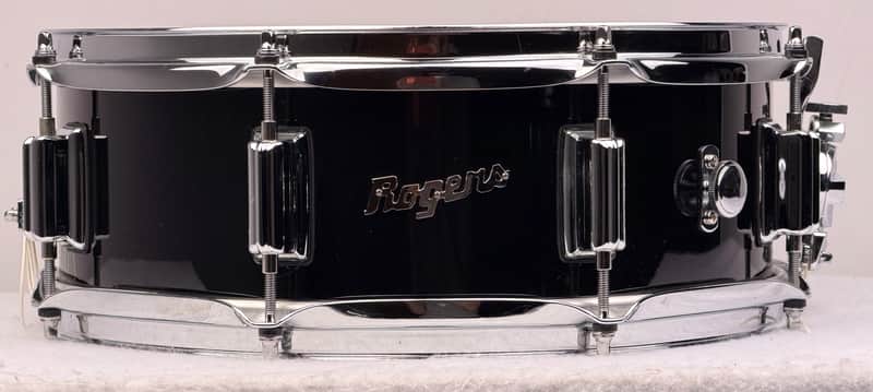 Rogers 5x14" Powertone Reissue Snare Drum - Black Lacquer image 1