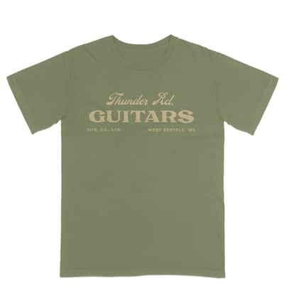 Thunder Road Mural T-Shirt Olive Green-M image 3
