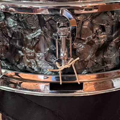 Rogers Luxor 5 x 14" Snare Drum #3720 Vintage 60's Black Diamond Pearl Cleveland  6 Lug image 3