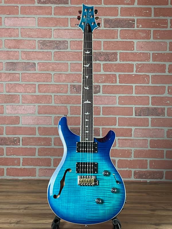 PRS SE Custom 24 Semi-hollow Piezo Electric Guitar - Lake Blue
