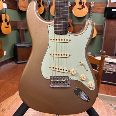 2017 Fender Custom Shop NAMM LTD Vintage Custom '59 Stratocaster Reissue Relic Faded/Aged Shoreline Gold image 2