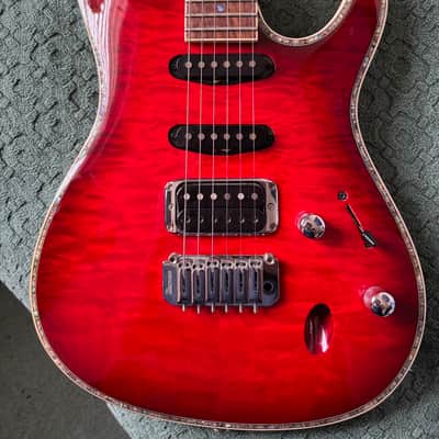 Ibanez SA360QM-TRB Standard with Rosewood Fretboard 2013 - 2017 - Transparent Red Burst image 1