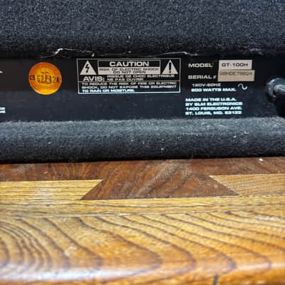 Crate Stealth GT-100H 1990’s- 100W Guitar Head - Black - EL34 Quad image 6