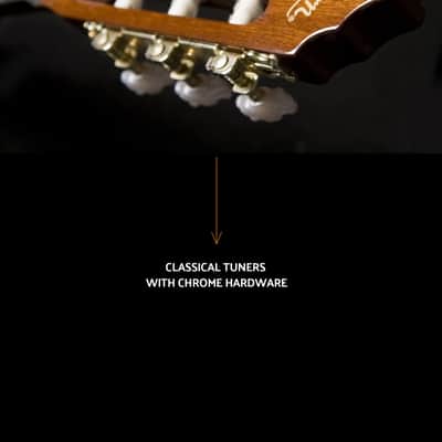 Washburn Classical Cutaway Acoustic Electric Guitar, Natural (C5CE-A-U) image 3